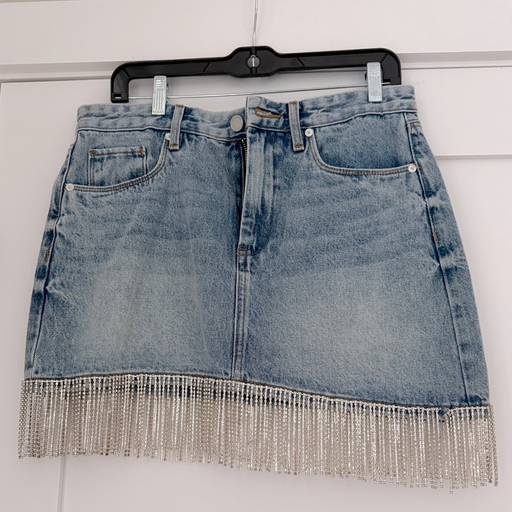 New with tags BlankNYC rhinestone denim skirt sz 30